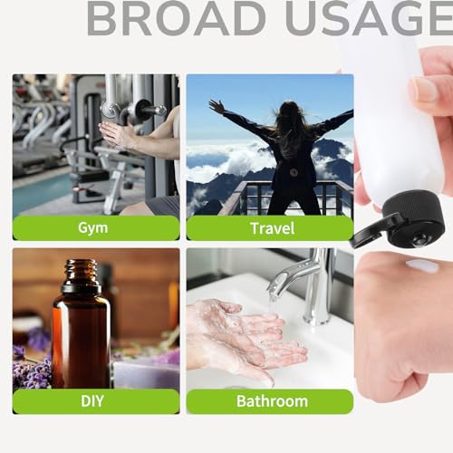 LISAPACK 3.4 oz Travel Bottles for Toiletries, Plastic Travel Size Containers for Shampoo Conditioner TSA Approved, Empty Small Squeeze for Lotion, Leak Proof Mini Liquid Tube for Refillable Clear