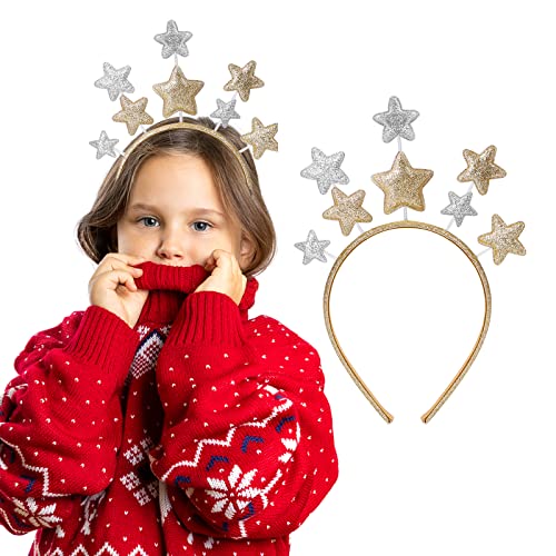 Black & White Gold Alloy Star Headband for Women Girls Kids Party Accessories
