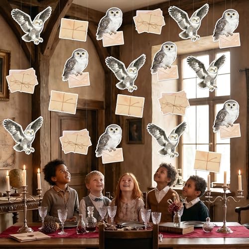 20Pcs Magic School Party Decoration Garland Set with Owls