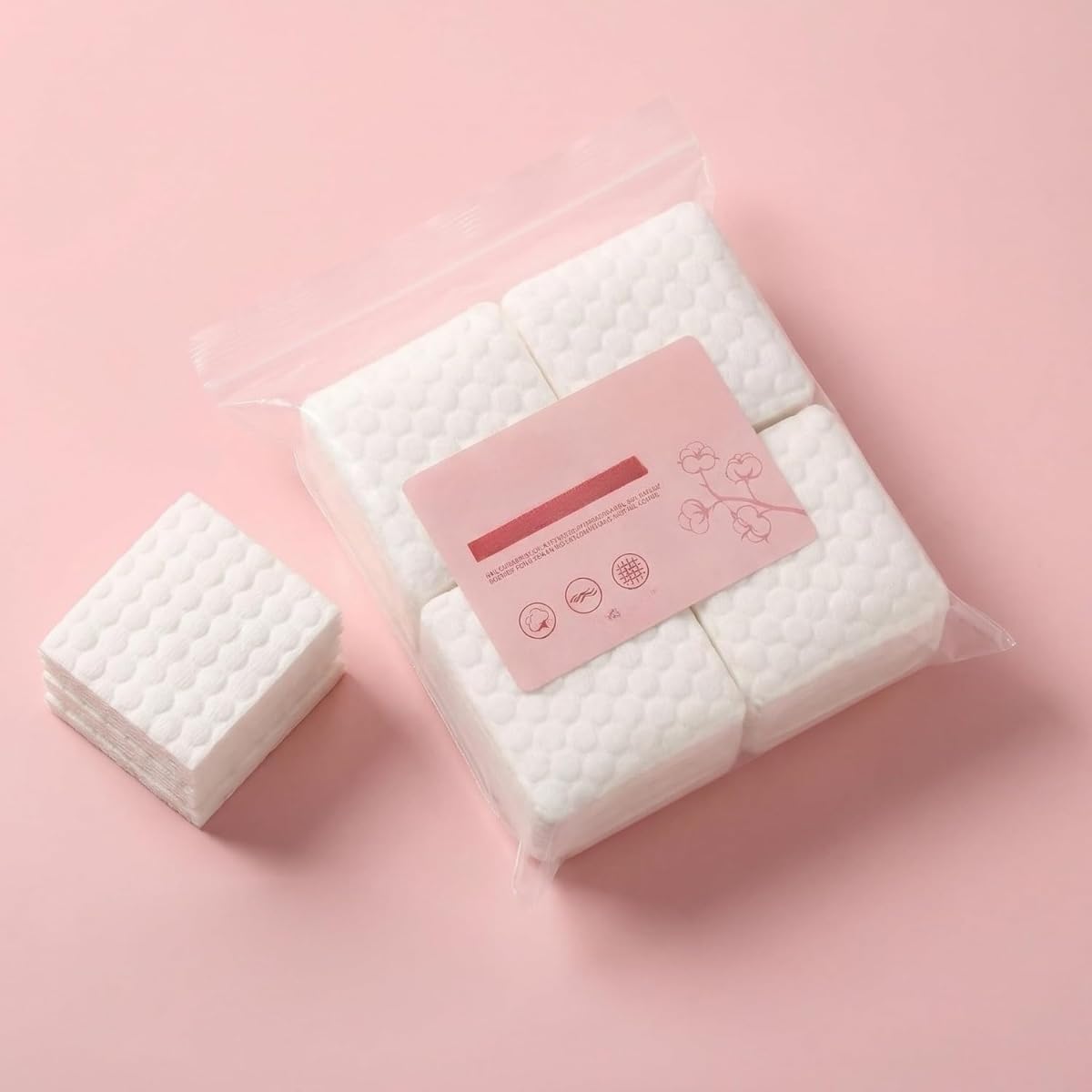 Premium Lint-Free Nail Polish Cleaning Cotton Pads, Portable Makeup Cotton Pad for Home and Travel