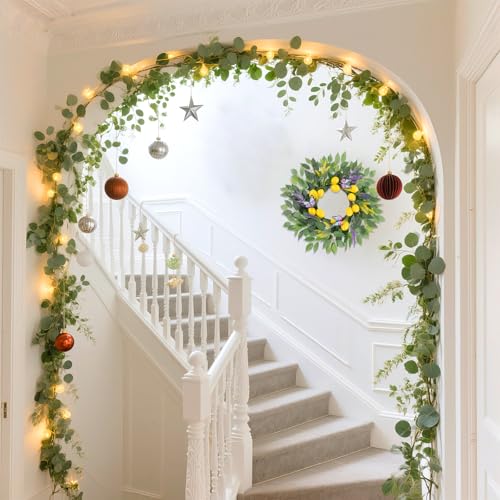 24 Inch Lemon Wreath for Front Door - Artificial Spring Decor