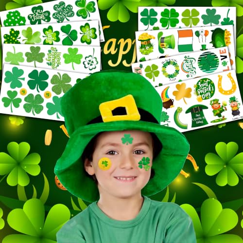 Lucky Irish Shamrock Temporary Tattoos for Saint Patrick's Day & Birthday Parties