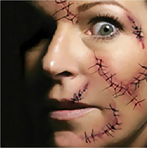 Realistic Halloween Face & Body Scar Temporary Tattoos - Waterproof