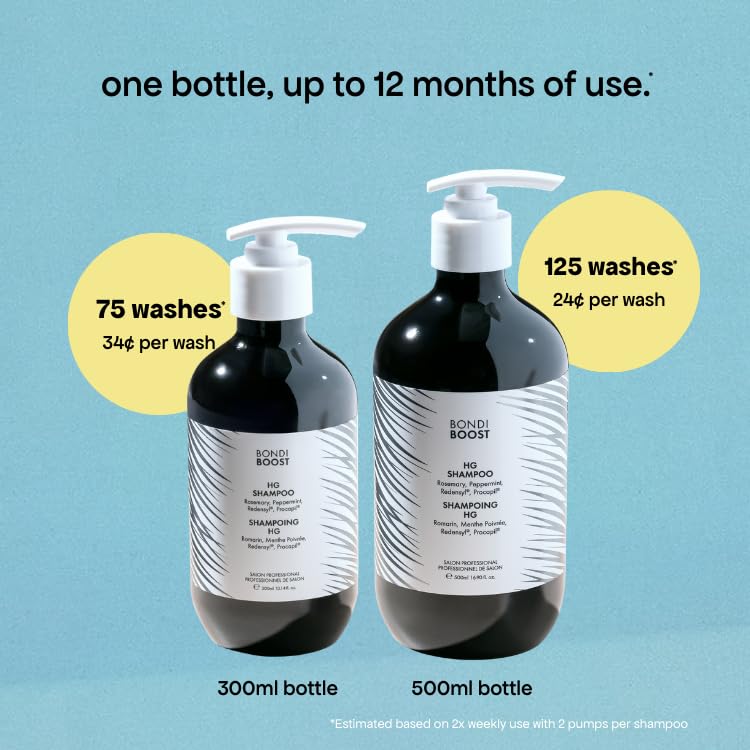 BondiBoost HG Anti-Thinning Shampoo & Conditioner Set - Clinically Tested for Fuller, Thicker Hair | 16.90 fl oz Each