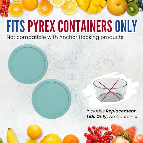 Airtight Replacement Lids for Pyrex 6 & 7-Cup Containers (2-Pack)