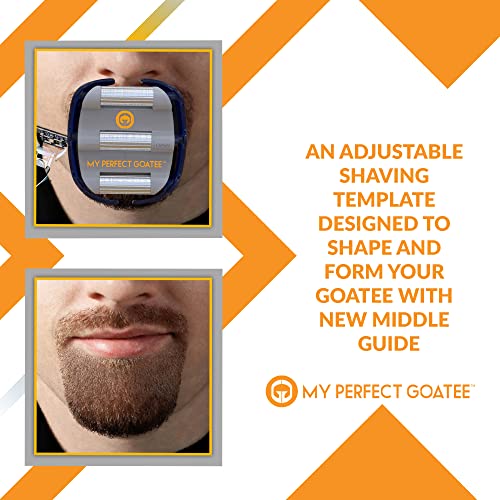Goatee Shaper Template - Beard Shaping Tool & Guide for Men - Adjustable Goatee Trimming Stencil for Perfect Symmetrical Goatee Every Time | My Perfect Goatee