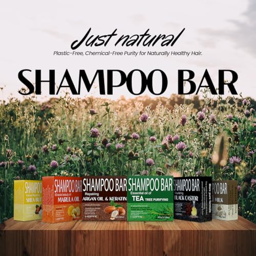 H2PRO Black Castor Oil Moisturizing Shampoo Bar - Natural Hair Care