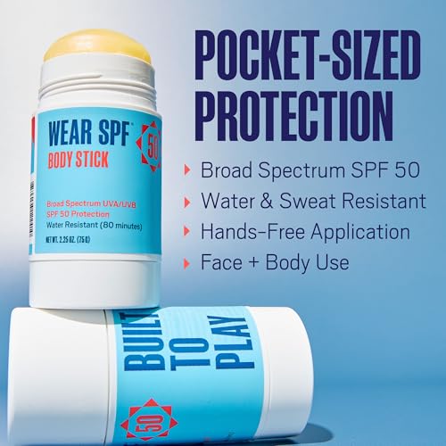 WearSPF SPF 50 Sunscreen Body Stick - Hydration-Locking Formula (1-Pack)