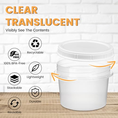 TUZAZO 6 Pack 12 Oz Airtight Food Storage Containers with Lids