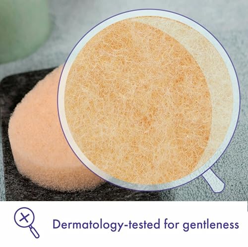 Buf-Puf Gentle Facial Sponge - Exfoliating Face Scrubber, 2 Count
