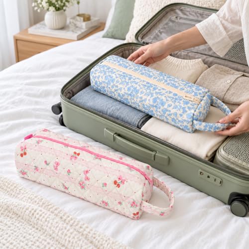 Canumer 6 Pack Quilted Hair Tool Travel Bags for Curling Irons & Styling Tools
