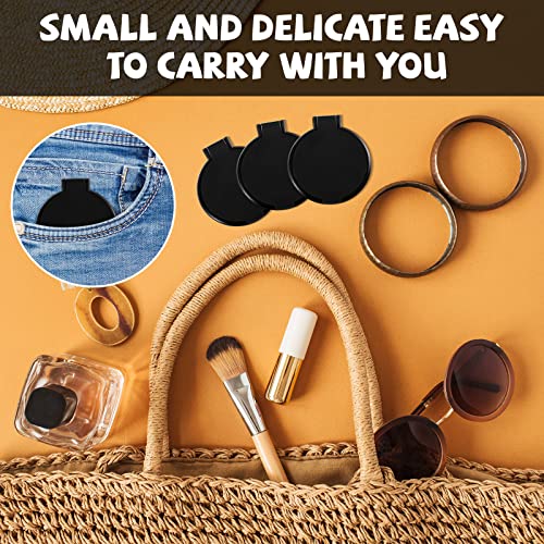 Yalikop 36 Pcs Black Compact Makeup Mirrors - Portable & Foldable