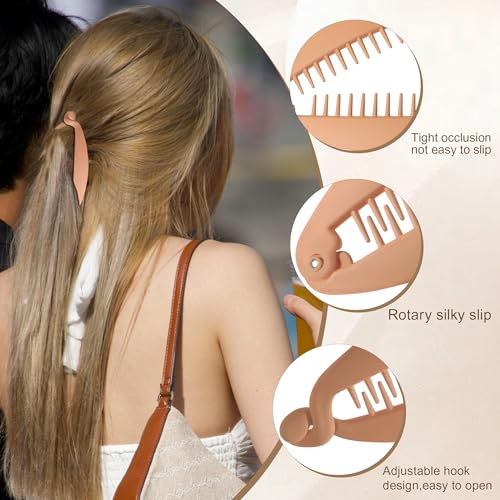 4 PCS Large Banana Hair Clips for Women - No-Slip Design
