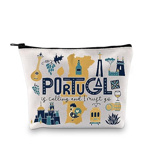 Must Go Portugal Makeup Bag - Travel Gift for Bachelorette Party