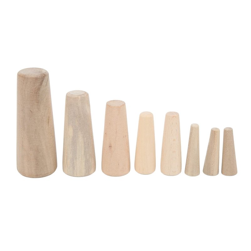 Akozon Marine Boat Wooden Conical Bungs Plugs Set, 10pcs Marine Tapered Thru Hull Emergency Soft Wood Plugs Drain Plug For Boat Yacht Soft Conical Thru Hull Wood Plugs