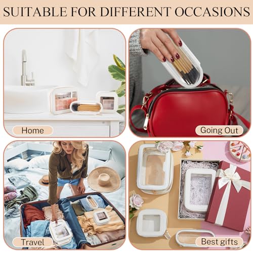 4-Piece Clear Makeup Bag Set - Waterproof Travel Cosmetic & Toiletry Case