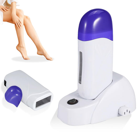 TARSHYRY Portable Roll on Wax Warmer for Hair Removal, Electric Wax Roller Wax Heater with Charging Pedestal, Single Body Depilatory Wax Warmer Machine for Hair Removal