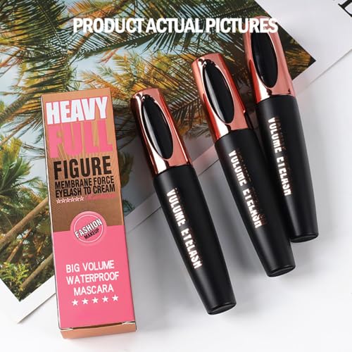 4 Pack Waterproof 4D Silk Fiber Lash Mascara - Long-Lasting, Non-Clumping, Black