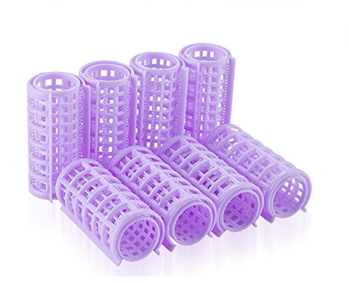 8 Pcs Plastic Hair Curlers for Women and Ladies - Salon & Home Use