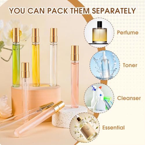 BESNEL 10ml Mini Glass Perfume Spray Bottles, 20-Piece Refillable Atomizer Set