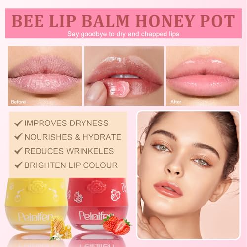 Overnight Lip Mask Balm Set - Honey, Strawberry, Watermelon & More