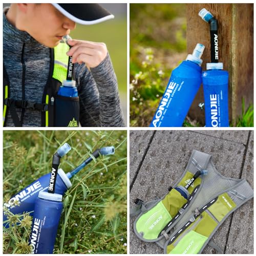 TRIWONDER Collapsible Water Bottle - BPA-Free Soft Flask for Outdoor Activities (250ml & 500ml)