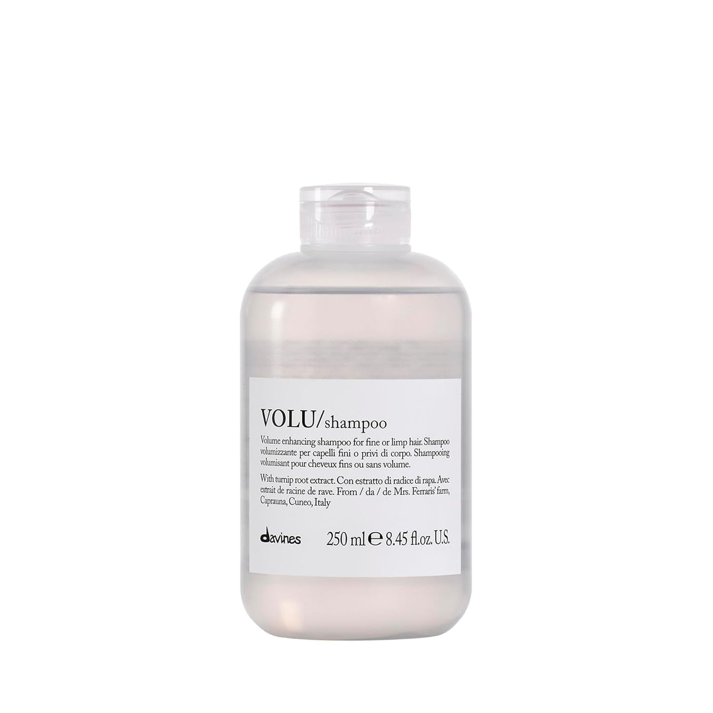 Davines Volumizing Shampoo for Fine Hair - Gentle Root Lifting Cleanser with Turnip Root Extract | Lasting Body & Shine