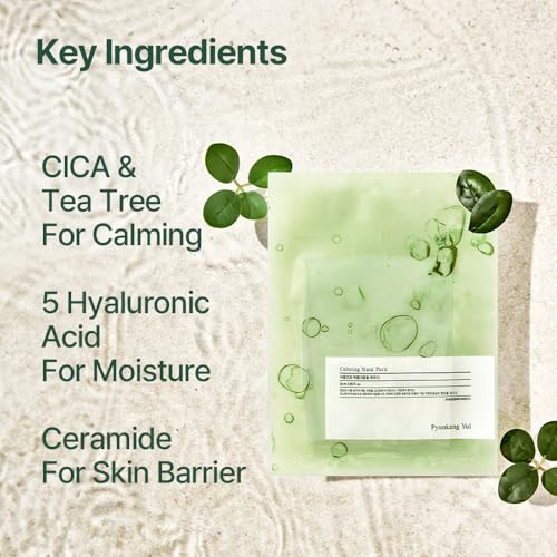 Pyunkang Yul Ceramide Calming Mask Pack - 10 PCS for Sensitive Skin