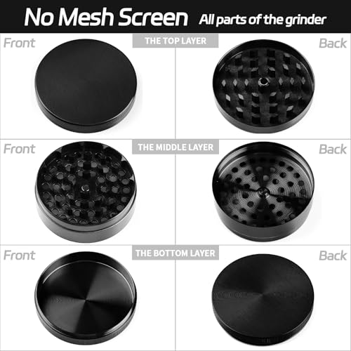 2.5'' Heavy-Duty Zinc Alloy Spice Grinder for Kitchen - Smooth Grinding