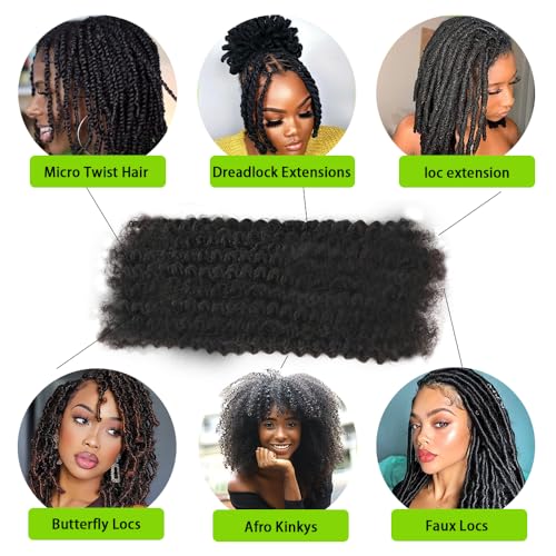 Afro Kinky Bulk Hair for Dreadlock Extensions | 16 Inch #4, 4 Pack