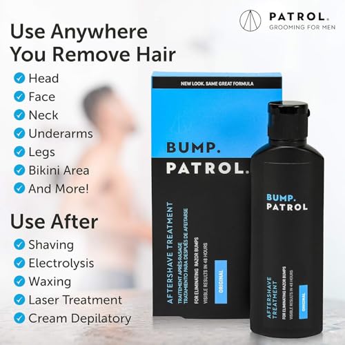Bump Patrol Original Formula Aftershave Treatment Serum ? Razor Bump Stopper and Ingrown Hair Treatment for Men and Women with Salicylic Acid for Razor Burn & Shaving Irritation - 4 oz - Pack of 1