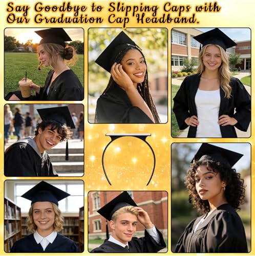 Sofeavo Graduation Cap Headband - Secure Hair Accessory for Graduates