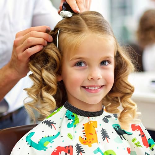 Gealaek Kids Haircut Cape Set with Dinosaur Pattern, 55x40 Inches