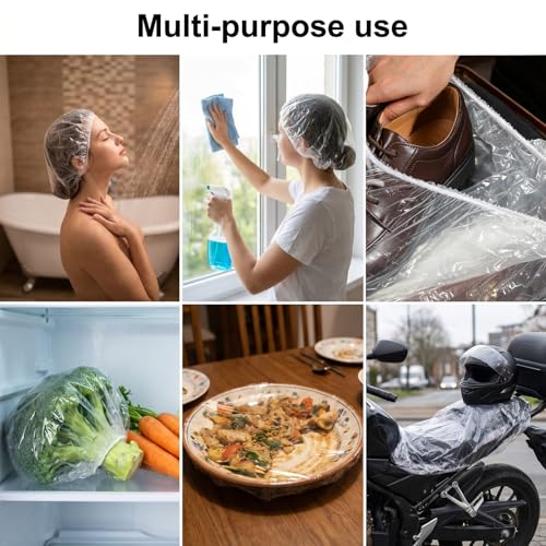 Extra Large Disposable Shower Caps for Long Braids - 10 Pack