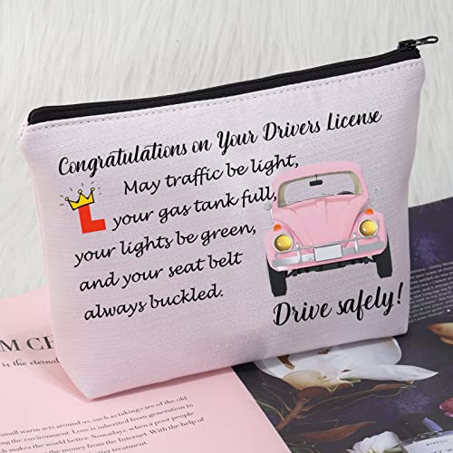 Passing Driving Test Makeup Bag for Women - MEIKIUP Travel Organizer