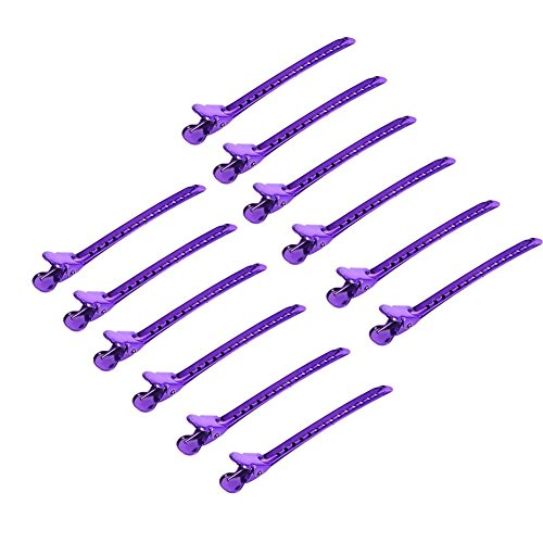 12 Pack Hair Sectioning Clips Metal Duckbill Hair Clamps for Salon & Styling