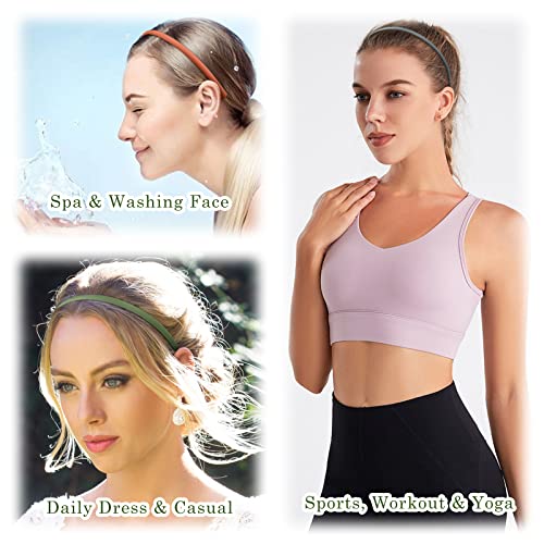 WOVOWOVO 12 Pcs Thin Plastic Headbands with Teeth - Simple Style