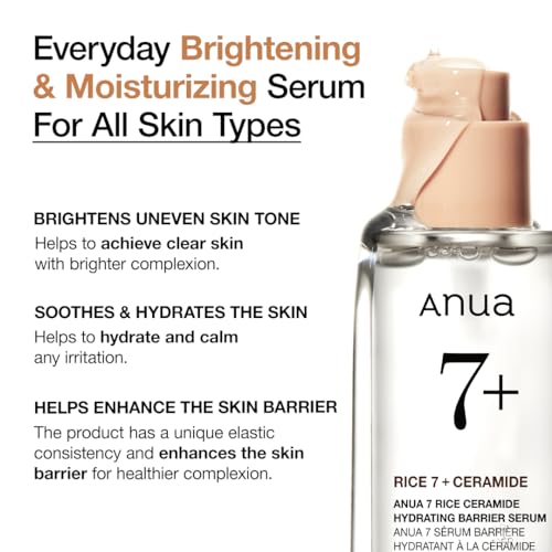 Anua Rice Ceramide 7 Hydrating Barrier Serum - 1.69 fl oz Face Serum