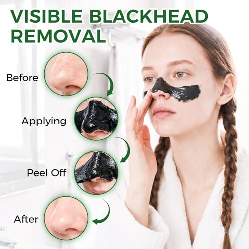 Charcoal Blackhead Remover Mask Set with Silicone Brush