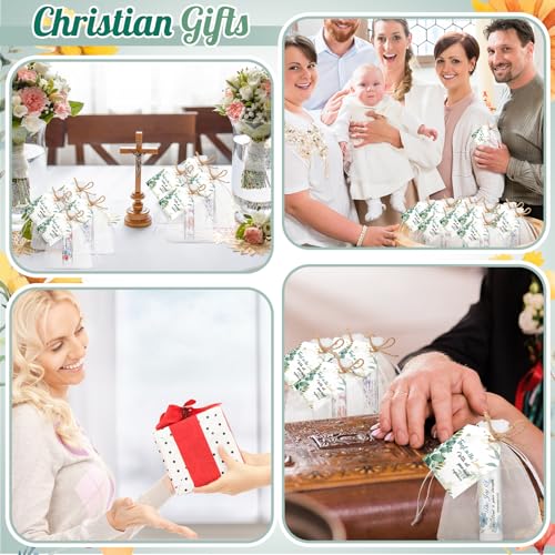 20 Pack Christian Lip Balm Set with Bible Verses & Floral Design - Bulk Religious Gift for Women & Men