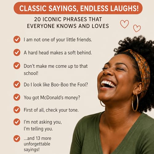 Black Mama Sayings Party Game - 70-Piece Adult Icebreaker Set