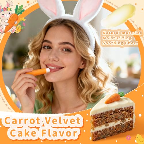 Dansib 6-Piece Carrot Lip Balm Set - Red Velvet Carrot Cake Moisturizing Care