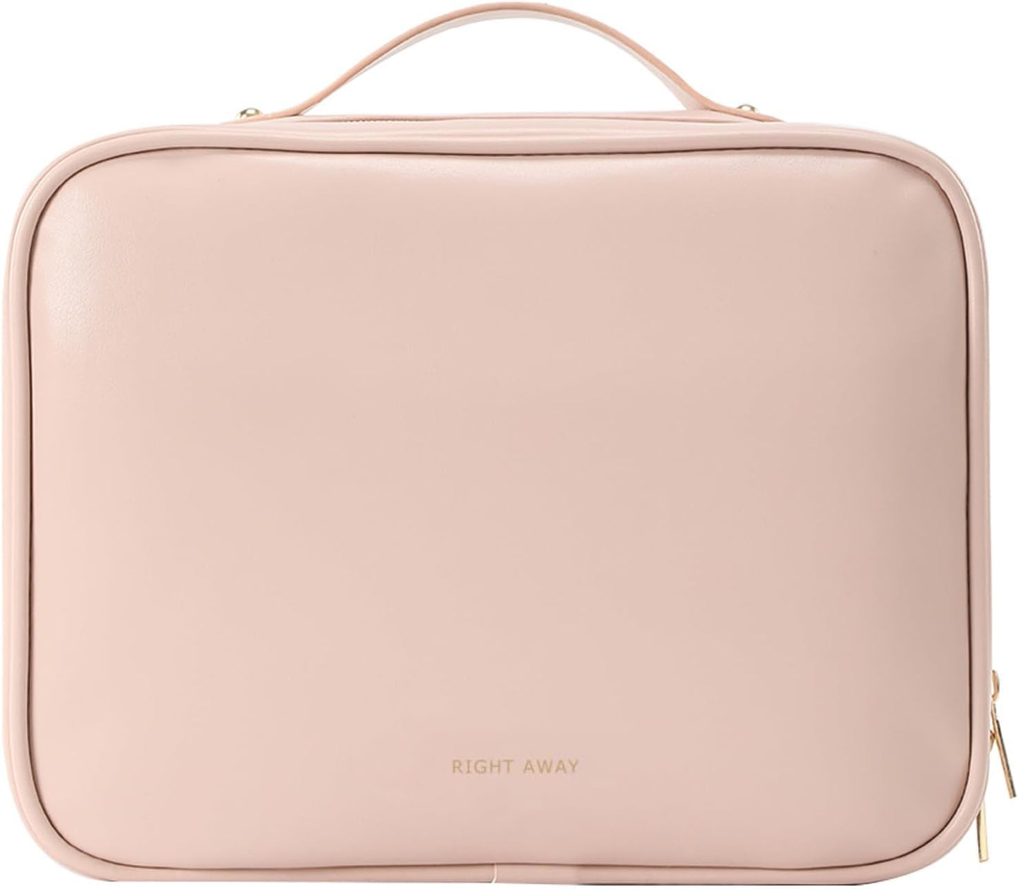 Travel Toiletry Bag for Women - Waterproof Makeup Organizer with Compartments | Portable Cosmetic Case in Brown