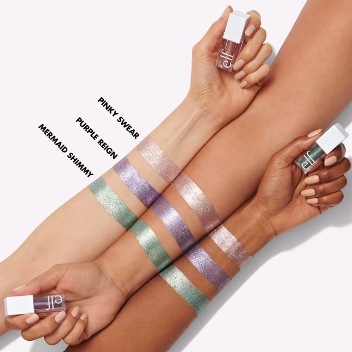 e.l.f. Liquid Glitter Eyeshadow 0.1 Fl Oz - Long Lasting, Quick-Drying, Opaque, Mermaid Shimmy