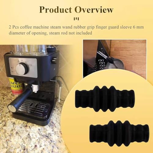 2-Pack Coffee Machine Steam Wand Rubber Covers for Gaggia & Rancilio