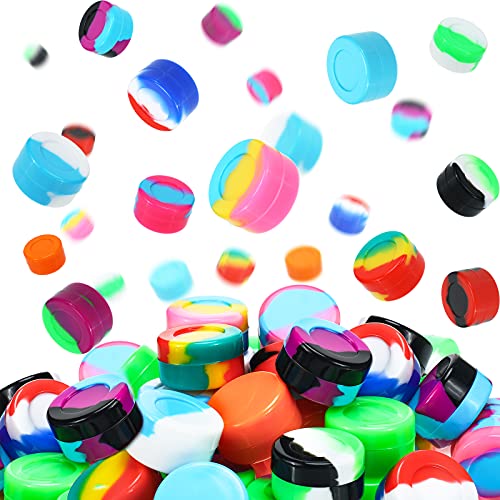 Outus 50 Pcs 5 ml Non-Stick Silicone Wax Containers for Storage