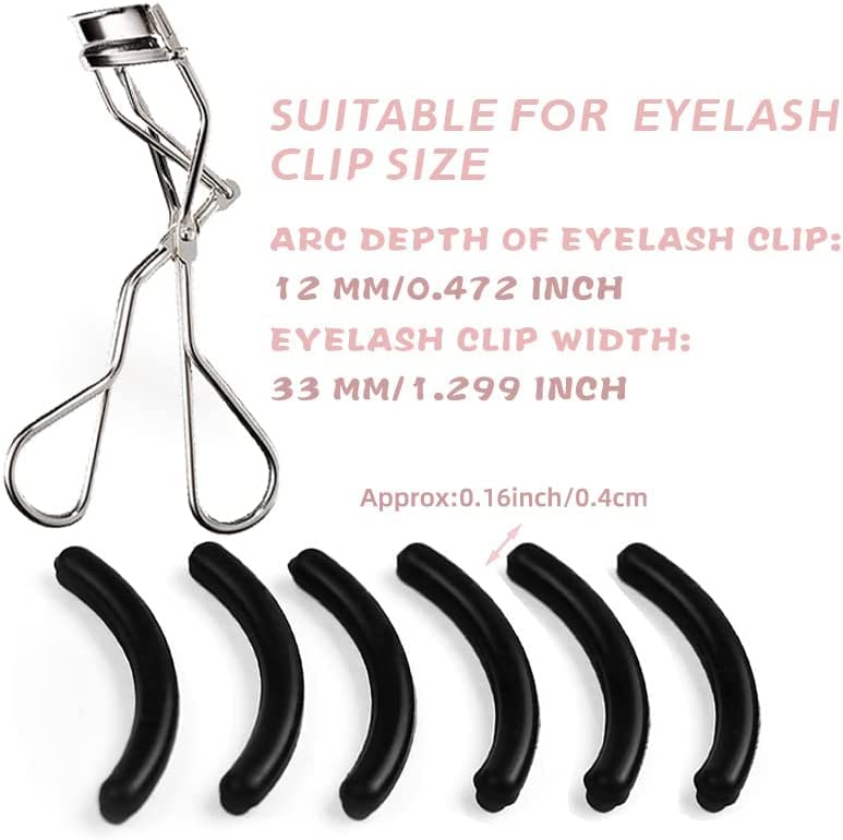 GOUWEIBA 28pcs Eyelash Curler Replacement Pads - Silicone Rubber