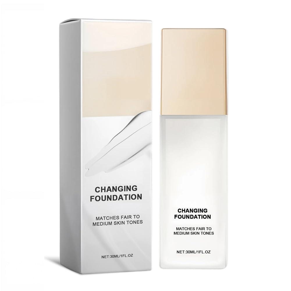 Color Changing Foundation for Mature Skin - Flawless Coverage, Lightweight Formula | Adapts to All Skin Tones (1 PCS)