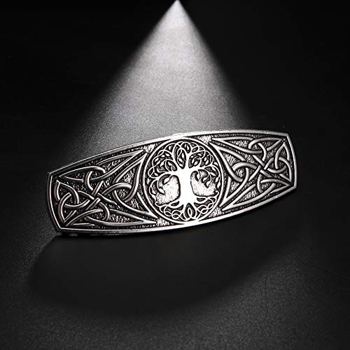 TEAMEER Vintage Celtic Knot Hair Clip - Elegant Metal Barrettes for Women