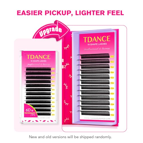 TDANCE YY Lash Extensions Premade Volume Fans 8-15mm W-6D-0.07-C Matte Black
